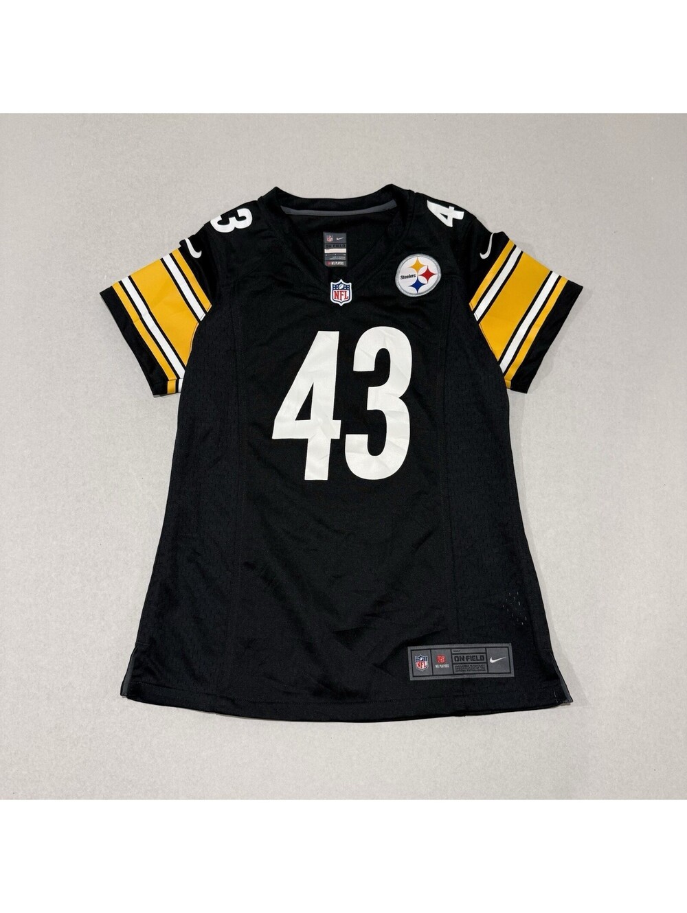 Pittsburgh Steelers #43 Troy Polamalu Football Hersey Size Small Nike Girls